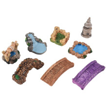 Miniature Pond Bridge Kit Figurines Miniature  Fairy Garden Gnome Moss Terrarium Gift DIY Ornament Garden Decor
