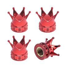 4Pcs Crown Tire Valve Stem Caps Car Stem Air Caps Cover for Bicycle Ca