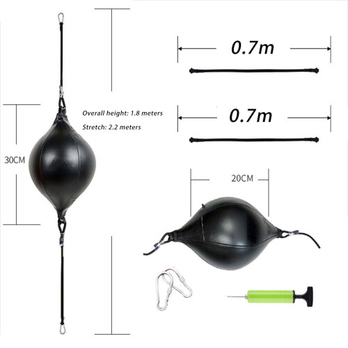 Double End Punching Bag Elastic Rope Portable Inflatable Training Spee 1