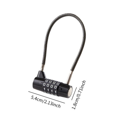 Cable Lock Sturdy 4 Digit Combination Padlock for Tool Box Shed Hasp S 1
