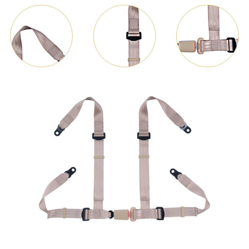 4 Points Safe Harness Comfortable Smooth Seat Belt for ATV UTV Go Kart 2