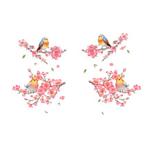 Bird on Tree Branch Wall Sticker DIY Art Mural for TV Backdrop Nursery