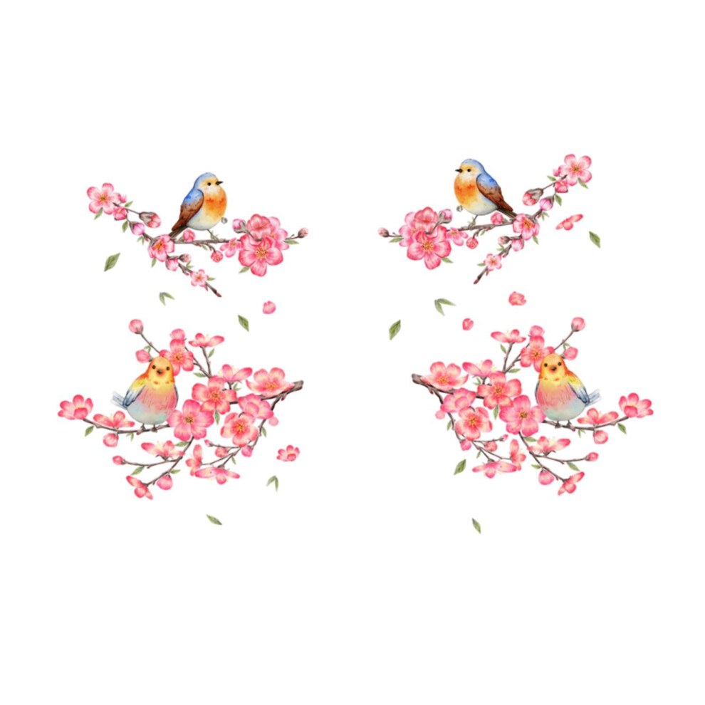 Bird on Tree Branch Wall Sticker DIY Art Mural for TV Backdrop Nursery