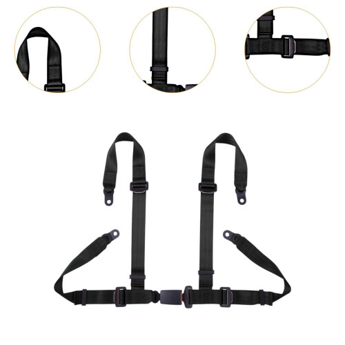 4 Points Safe Harness Comfortable Smooth Seat Belt for ATV UTV Go Kart 2