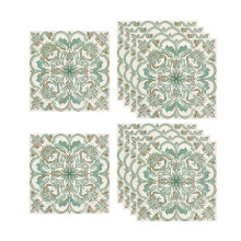 10x Square Vintage Floral Pattern Tile Stickers for Laundry Cupboard K