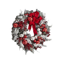 Flocked Christmas Wreath Front Door Christmas Wreath for Hotel Indoor