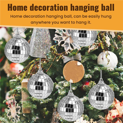 30 PeçAs Bolas de Espelho de Discoteca 2 Polegadas Bola de Espelho Reflexivo Bola Pendurada para DecoraçãO de Festa de áRvore de Natal 1