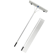 Roof Rake Lightweight Skidproof Handle Snow Pusher for House Roof Snow
