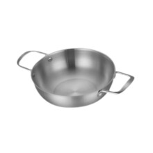Stainless Steel Paella Pan Easy to Clean Seafood Pot for Travel Kitche