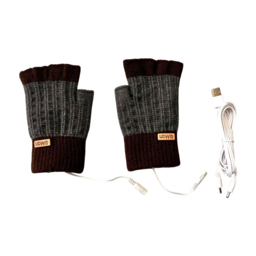 USB Heated Gloves Knitted Winter Warm Gloves for Computer Office Work