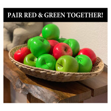 Realistic Fake Apples 13 PCS - Fake Fruits,Decorative Fruit for Decoration (Red)
