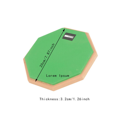 Drum Practice Pads Quiet Practice Rubber 8" for Jazz Drums Professiona 1