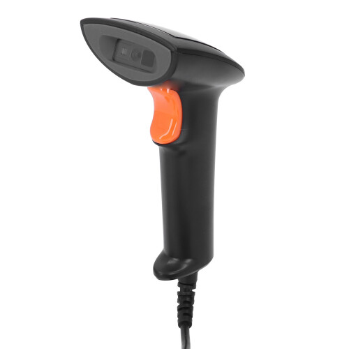 USB-kabelgebundener Barcode-Scanner 1D/2D mit Stand Schwarz