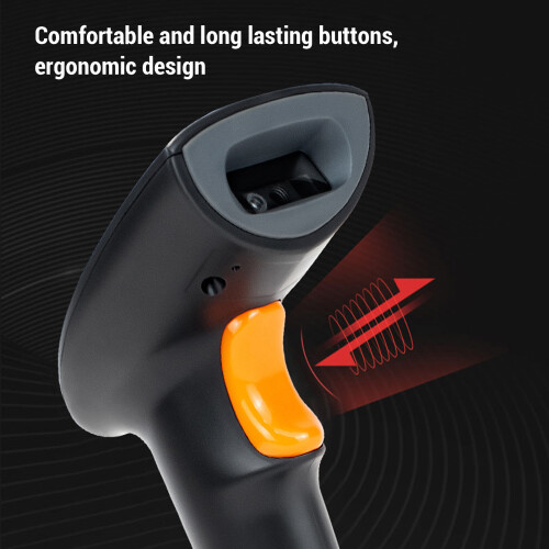 USB-kabelgebundener Barcode-Scanner 1D/2D mit Stand Schwarz 2
