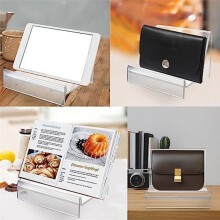 6 Pack Purse Display Stand Acrylic, Clear Acrylic Wallet Display Stand Purse Jewelry Stand for Jewelry CD Organizer A