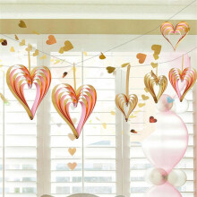 Dia Dos Namorados, AniversáRio, DecoraçãO de Casamento, Pingente de Amor 3D, DecoraçãO Suspensa, Cena AtmosféRica, Layout de Vitrine-E