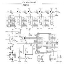 Digital Clock Kit Light Control 1 Inch LED Digital Tube 51 Microcontroller Electronic Clock DIY Parts with Shell