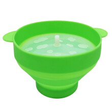 Popcorn Magnetron Siliconen Opvouwbare Keuken Gemakkelijk Gereedschap DIY Popcorn Emmer Bowl Maker met Deksel, Groen