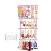 Hair Accessories Holder Display Hair Bows Jewelry Organizer for Girl Hanging Scrunchie Holder Organizer Wall Decor B