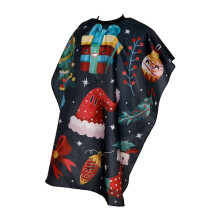 Christmas Kids Hairdressing Cape Hairdresser Cartoon Pattern Hair Styling Gown Shop Household Barber Cape Apron