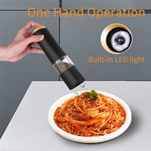 Electric Salt Pepper Grinder Adjustable Coarseness Automatic Pepper and Salt Mill Grinder Battery Powered Kitchen Tool 2