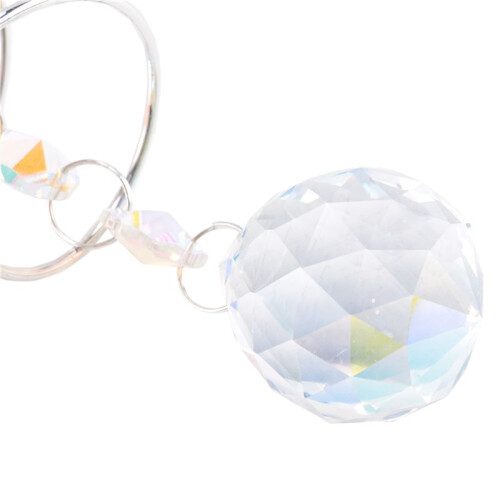Cauda Espiral de Bola de Observação de 17,7 Polegadas, Coletor de  Giratório de Vento Decorativo, Cristais de Vidro para Decoração Interna e 2