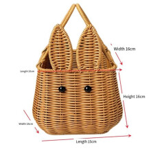 Kaninchen Osterei, Handgewebter Geschenkkorb, Picknickkorb, Obstaufbewahrungskorb, Blumenkorb