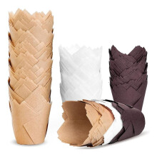 200pcs Tulip Cupcake Liners, Muffin Liners Holders for Baking Cups, Greaseproof Cupcake Wrappers for Party, Christmas