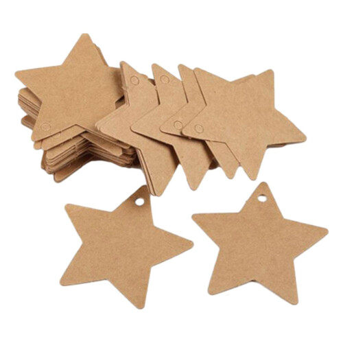 100Pcs Star Shaped Gift Tags Gift Wrapping Tags for Holiday Graduation