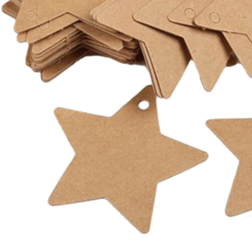 100Pcs Star Shaped Gift Tags Gift Wrapping Tags for Holiday Graduation 2