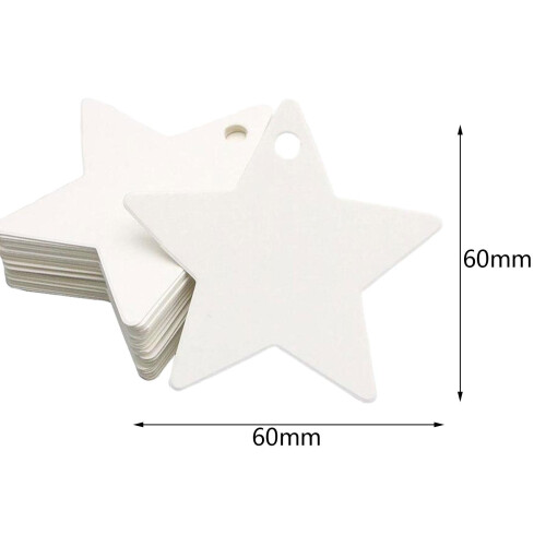 100Pcs Star Shaped Gift Tags Gift Wrapping Tags for Holiday Graduation 1