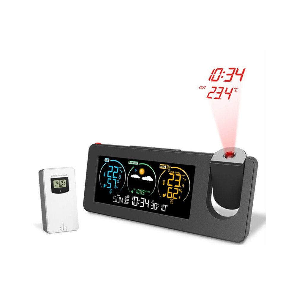 Zx3538 New Electronic Projection Clock Weather Station Weather Forecast Temperature And Humidity Digital Alarm Clock 6032483718565