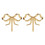 2PCS Decorative Bow Hanger Towel Hook Bow Shaped Hat Hooks Brass Bow Shaped Hat Hooks Hanging Towel Hook,Small 1