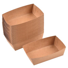 100x Take Out Food Serving Boats Holder for Hot Dog Fruit Salad French