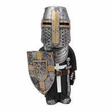 Exquisite Knight Dwarf Guard, Garden Decorations,Knight Gnomes Guard,Garden Statue Garden-Art Figurines Ornaments D