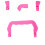 6PCS Pet Carrier Handles Pet Rabbit Cage Replacement Handles Pink 3