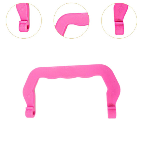 6PCS Pet Carrier Handles Pet Rabbit Cage Replacement Handles Pink 2