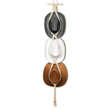 Hat Hangers Boho Hat Rack Hat Hanger Back of Door Hat Organizer Hanging Hat Decoration, 3-Tier