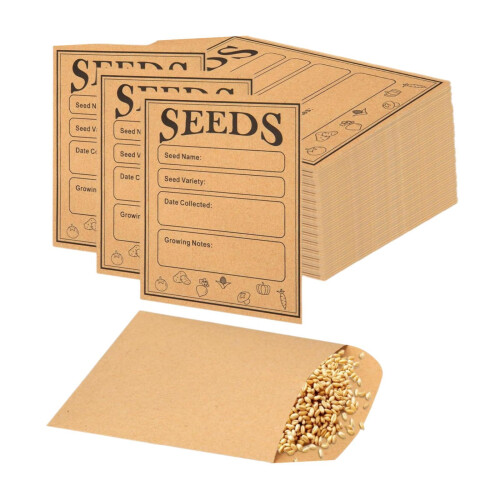 50 Pieces Seed Packets Seed Storage Envelopes for Seed Flower Storage