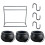 3pcs Halloween Witch Cauldron Candy Bowl Cauldron Serving Bowls with Halloween Cauldron  Rack and 3pcs Hook 1