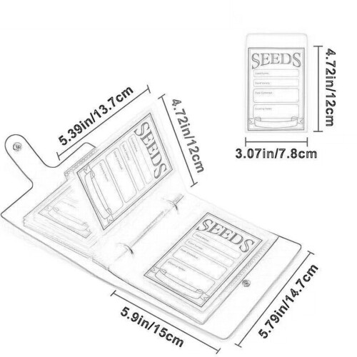 Seed Organizer Binder Samples Bags for Saving Collection Seed Flower S 1