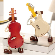 Music Boxes for Girls,Girls Jewelry Box,MusicBoxes,Automatic Swing Guitar Violin Music Box,Desktop Decorative Ornament,A