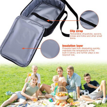Football Lunch Box Bag Boys Girls,Reusable Cooler Warm Lunch Tote with Bottle Holder, for School Camping Travel Picnic