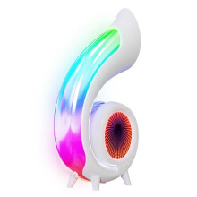 Conch Lâmpada de Atmosfera Sem Fio Toque para Ajustar A Iluminação RBG Lâmpada de Mesa Sem Fio Alto-Falante Despertador,A