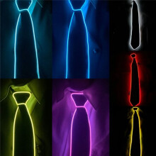 Glowing Tie EL Wire Neon LED Luminous Party Haloween Christmas Luminous Light Decoration DJ Bar Club Stage Clothing