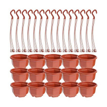 15Pcs Hanging Planters with Drainage for Gardening Indoor Outdoor