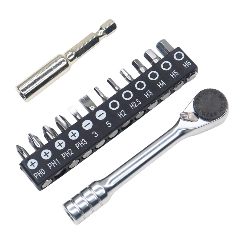 Mini Ratchet Screwdriver Kit Offset Screwdriver For Tight Space Double 6902695683398