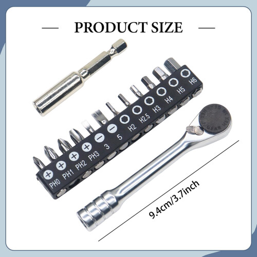 Mini Ratchet Screwdriver Kit Offset Screwdriver for Tight Space Double 1