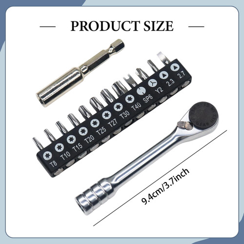 Mini Ratchet Screwdriver Kit Offset Screwdriver for Tight Space Double 1