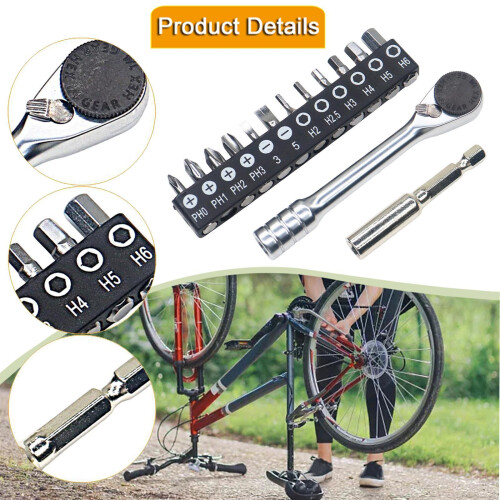 Mini Ratchet Screwdriver Kit Offset Screwdriver for Tight Space Double 2